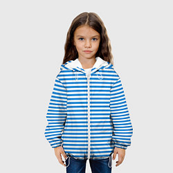 Куртка с капюшоном детская Тельняшка ВДВ, цвет: 3D-белый — фото 2