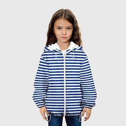 Куртка с капюшоном детская Тельняшка ВМФ, цвет: 3D-белый — фото 2