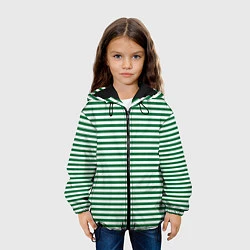 Куртка с капюшоном детская Тельняшка пограничных войск, цвет: 3D-черный — фото 2