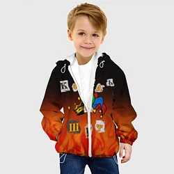 Куртка с капюшоном детская Король и Шут, цвет: 3D-белый — фото 2