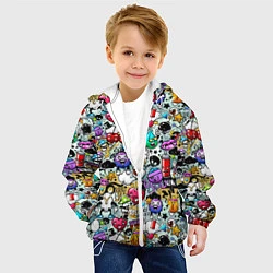 Куртка с капюшоном детская Stickerboom, цвет: 3D-белый — фото 2