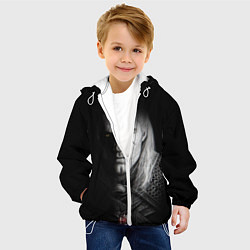 Куртка с капюшоном детская Ведьмак, цвет: 3D-белый — фото 2