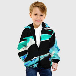 Куртка с капюшоном детская Абстракция, цвет: 3D-черный — фото 2