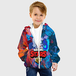 Куртка с капюшоном детская Brawl stars 8 bit, цвет: 3D-белый — фото 2