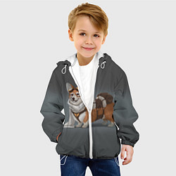Куртка с капюшоном детская КОРГИ ПИЛОТ, цвет: 3D-белый — фото 2