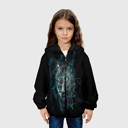 Куртка с капюшоном детская ВОЛК, цвет: 3D-черный — фото 2