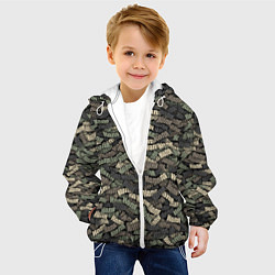 Куртка с капюшоном детская Именной камуфляж Коля, цвет: 3D-белый — фото 2
