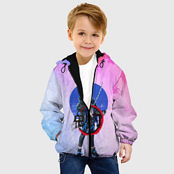 Куртка с капюшоном детская Клинок рассекающий демонов, цвет: 3D-черный — фото 2