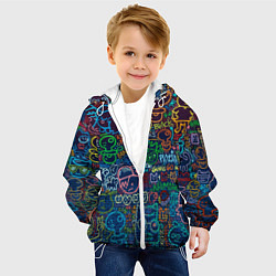 Куртка с капюшоном детская Арт, цвет: 3D-белый — фото 2