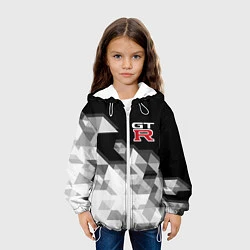 Куртка с капюшоном детская NISSAN GTR, цвет: 3D-белый — фото 2