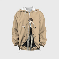 Куртка с капюшоном детская Osamu Dazai, цвет: 3D-белый
