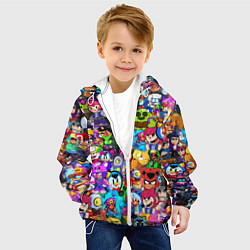 Куртка с капюшоном детская BRAWL STATS ВСЕ ПЕРСОНАЖИ, цвет: 3D-белый — фото 2