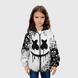 Куртка с капюшоном детская Marshmello, цвет: 3D-черный — фото 2