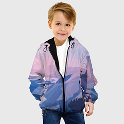 Куртка с капюшоном детская Горы, цвет: 3D-черный — фото 2