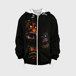 Куртка с капюшоном детская Five Nights At Freddy's, цвет: 3D-белый