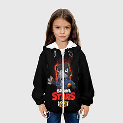 Куртка с капюшоном детская Crow Brawl Stars, цвет: 3D-белый — фото 2