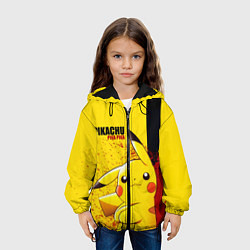 Куртка с капюшоном детская PIKACHU, цвет: 3D-черный — фото 2