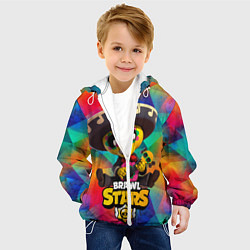 Куртка с капюшоном детская Brawl stars poco Поко, цвет: 3D-белый — фото 2
