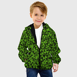 Куртка с капюшоном детская Клевер, цвет: 3D-черный — фото 2