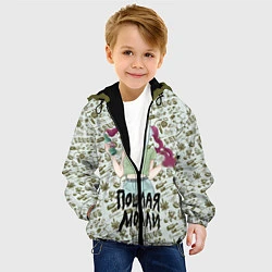 Куртка с капюшоном детская Пошлая Молли, цвет: 3D-черный — фото 2