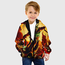 Куртка с капюшоном детская Doom Eternal, цвет: 3D-черный — фото 2