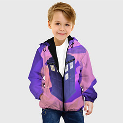 Куртка с капюшоном детская ТАРДИС, цвет: 3D-черный — фото 2
