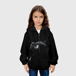 Куртка с капюшоном детская Кот, цвет: 3D-черный — фото 2
