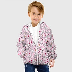 Куртка с капюшоном детская Зайчики, цвет: 3D-белый — фото 2