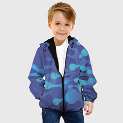 Куртка с капюшоном детская Абстрактные краски, цвет: 3D-черный — фото 2