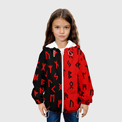 Куртка с капюшоном детская РУНЫ, цвет: 3D-белый — фото 2