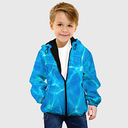 Куртка с капюшоном детская Вода, цвет: 3D-черный — фото 2
