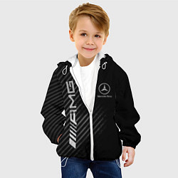 Куртка с капюшоном детская MERCEDES, цвет: 3D-белый — фото 2