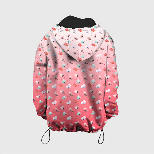 Детская куртка Пижамный цветочек / 3D-Черный – фото 2