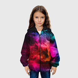 Куртка с капюшоном детская ЦВЕТНОЙ ДЫМ, цвет: 3D-черный — фото 2