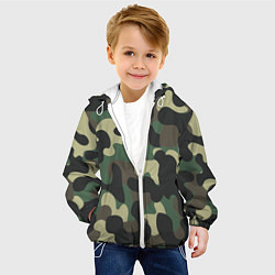 Куртка с капюшоном детская КАМУФЛЯЖ, цвет: 3D-белый — фото 2
