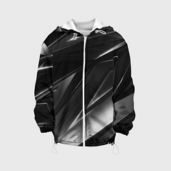 Куртка с капюшоном детская GEOMETRY STRIPES BLACK & WHITE, цвет: 3D-белый