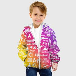 Куртка с капюшоном детская FORTNITE PARTY EVENT, цвет: 3D-белый — фото 2