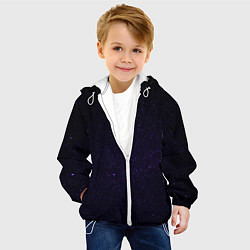 Куртка с капюшоном детская Звездное небо, цвет: 3D-белый — фото 2