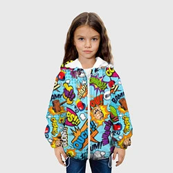 Куртка с капюшоном детская COMICS ART, цвет: 3D-белый — фото 2