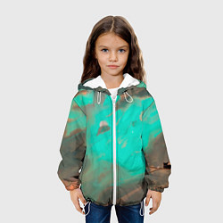 Куртка с капюшоном детская Майское небо, цвет: 3D-белый — фото 2