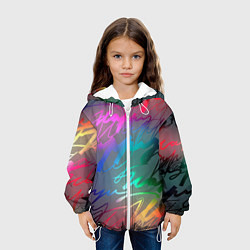 Куртка с капюшоном детская Узоры, цвет: 3D-белый — фото 2