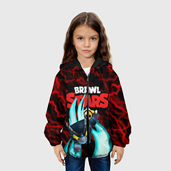 Куртка с капюшоном детская BRAWL STARS MECHA CROW, цвет: 3D-черный — фото 2