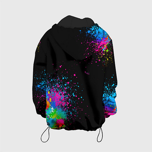 Детская куртка Брызги красок / 3D-Черный – фото 2