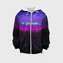 Куртка с капюшоном детская HOTLINE MIAMI2, цвет: 3D-белый