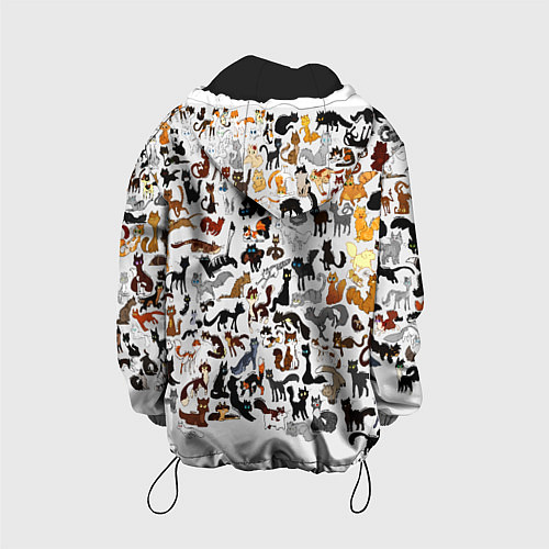 Детская куртка Котики / 3D-Черный – фото 2