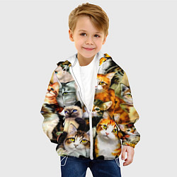 Куртка с капюшоном детская КОТЫ, цвет: 3D-белый — фото 2