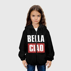 Куртка с капюшоном детская Bella Ciao, цвет: 3D-черный — фото 2