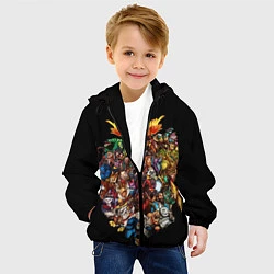 Куртка с капюшоном детская Все герои Dota 2, цвет: 3D-черный — фото 2