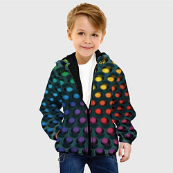 Куртка с капюшоном детская 3Д спектр, цвет: 3D-черный — фото 2