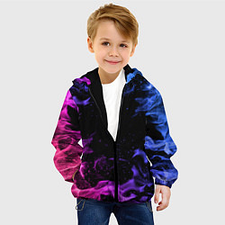 Куртка с капюшоном детская ОГОНЬ НЕОН, цвет: 3D-черный — фото 2